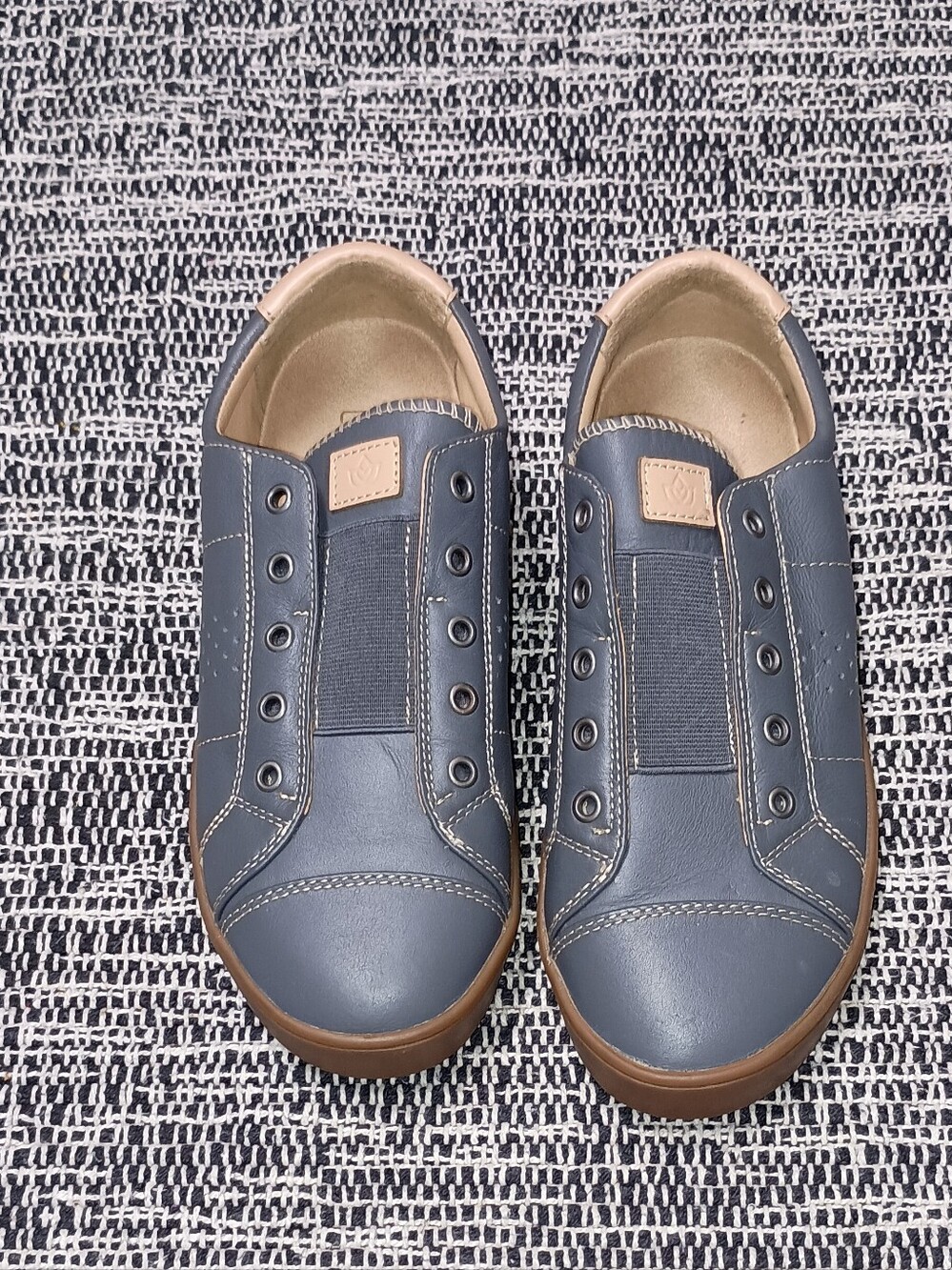 Spenco Malibu Lux Navy Slip-On Casual Sneakers with Tan Accents - Picture 10 of 10